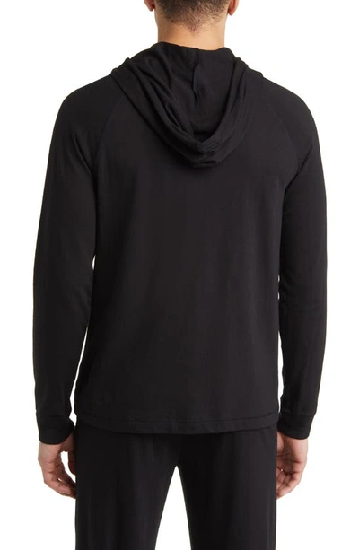 Shop Nordstrom Organic Cotton & Tencel® Modal Hoodie In Black