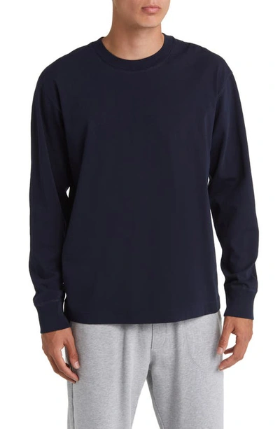 Shop Reigning Champ Midweight Jersey Long Sleeve T-shirt In Navy