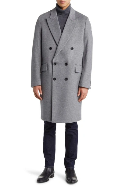 Shop Cardinal Of Canada Thomas Wool & Cashmere Over Coat In Light Grey