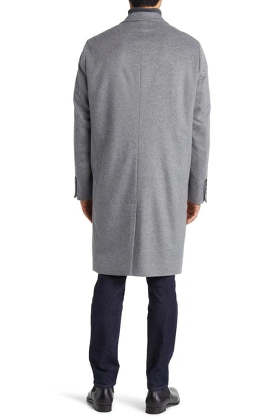 Shop Cardinal Of Canada Thomas Wool & Cashmere Over Coat In Light Grey