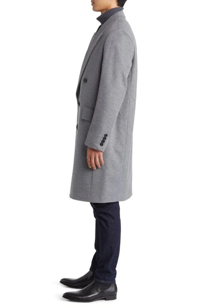 Shop Cardinal Of Canada Thomas Wool & Cashmere Over Coat In Light Grey