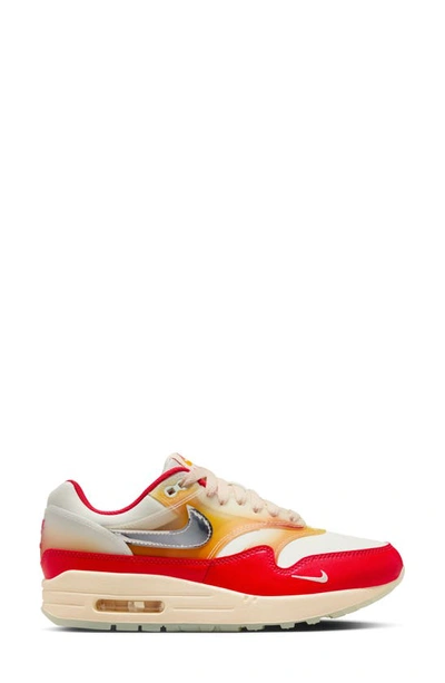 Shop Nike Air Max 1 '87 Premium Sneaker In Sail/ Silver/ Siren/ Sundial