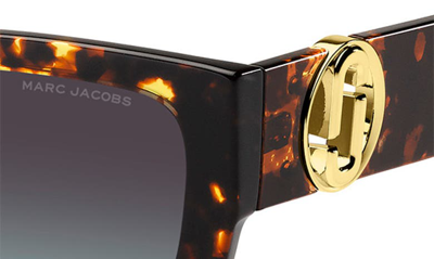 Shop Marc Jacobs 54mm Square Sunglasses In Havana/ Brown Blue