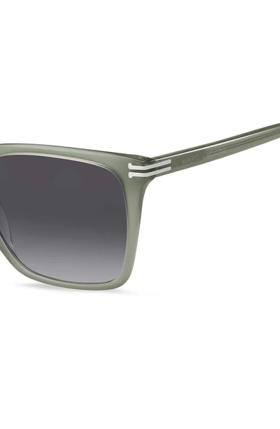 Shop Marc Jacobs 55mm Square Sunglasses In Sage/ Grey Shaded