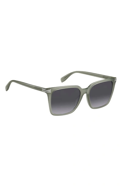 Shop Marc Jacobs 55mm Square Sunglasses In Sage/ Grey Shaded