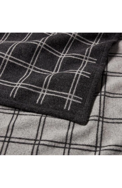 Shop Ralph Lauren Munroe Wool Throw Blanket In True Charcoal
