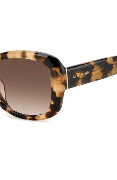 Shop Kate Spade Elowen 55mm Gradient Round Sunglasses In Beige/ Brown Gradient