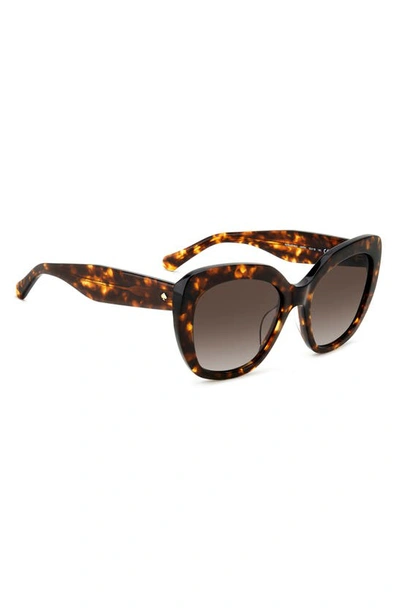 Shop Kate Spade Winslet 55mm Gradient Round Sunglasses In Havana/ Brown Gradient