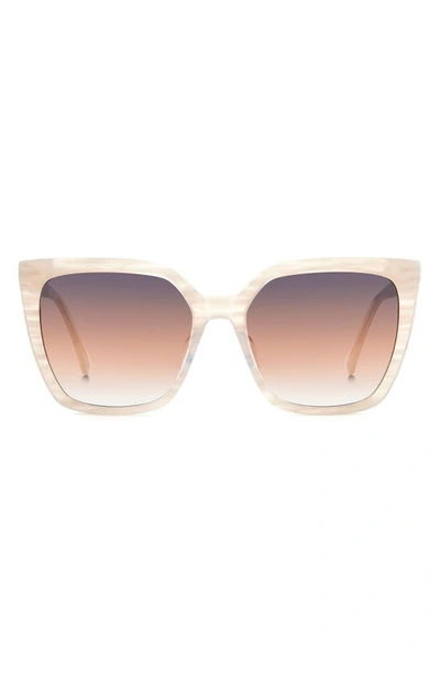 Kate Spade Marlowe 55mm Gradient Square Sunglasses In Beige/ Grey Brown