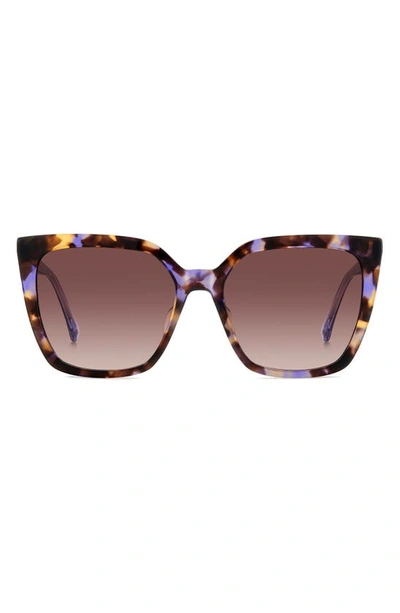 Shop Kate Spade Marlowe 55mm Gradient Square Sunglasses In Havana Multi/ Brown Gradient