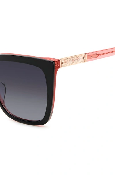Kate Spade Marlowe 55mm Gradient Square Sunglasses In Black Pink/ Grey Shaded
