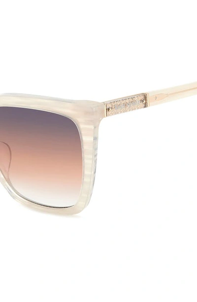 Shop Kate Spade Marlowe 55mm Gradient Square Sunglasses In Beige/ Grey Brown