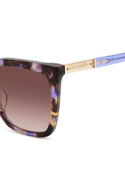 Shop Kate Spade Marlowe 55mm Gradient Square Sunglasses In Havana Multi/ Brown Gradient