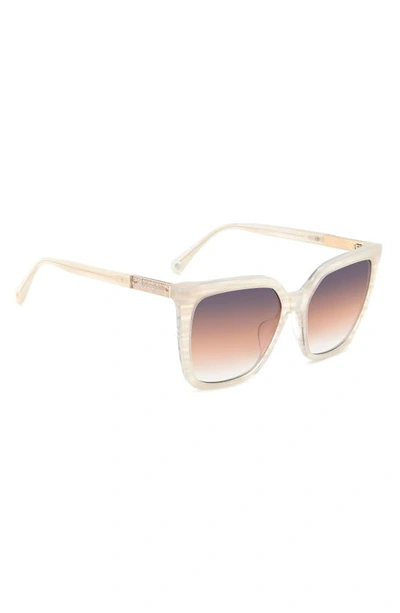 Shop Kate Spade Marlowe 55mm Gradient Square Sunglasses In Beige/ Grey Brown