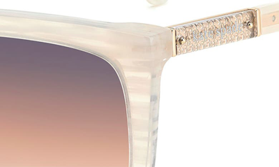 Kate Spade Marlowe 55mm Gradient Square Sunglasses In Beige/ Grey Brown