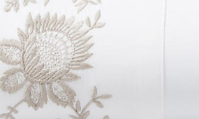 Shop Ralph Lauren Eloise Organic Cotton 624 Thread Count Embroidered Sheet In True Platinum