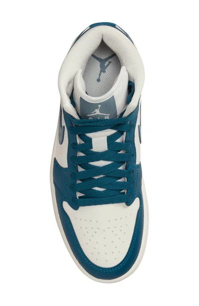 Shop Jordan Air  1 Mid Sneaker In Sky Blue/ Ozone Blue/ Sail