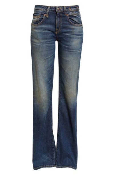 Shop R13 Boyfriend Stretch Flare Leg Jeans In Ansel Blue
