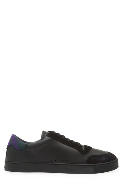 Shop Burberry Robin Low Top Sneaker In Black/ Royal Ip Chk