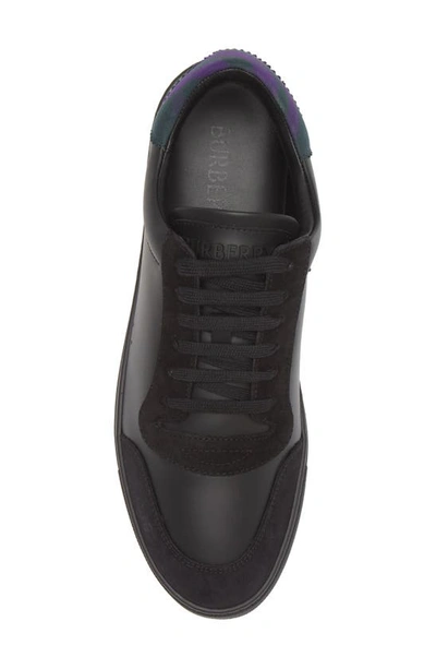 Shop Burberry Robin Low Top Sneaker In Black/ Royal Ip Chk