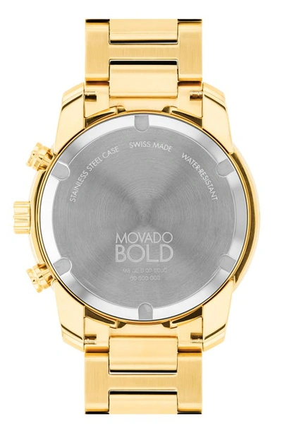 Shop Movado Bold Verso Chronograph Bracelet Watch, 44mm In Green