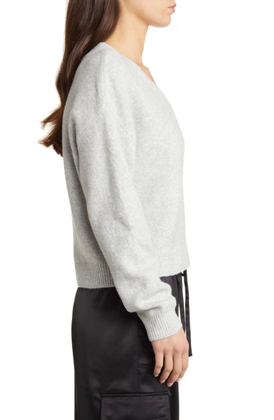 Shop Open Edit V-neck Sweater In Grey Light Heather