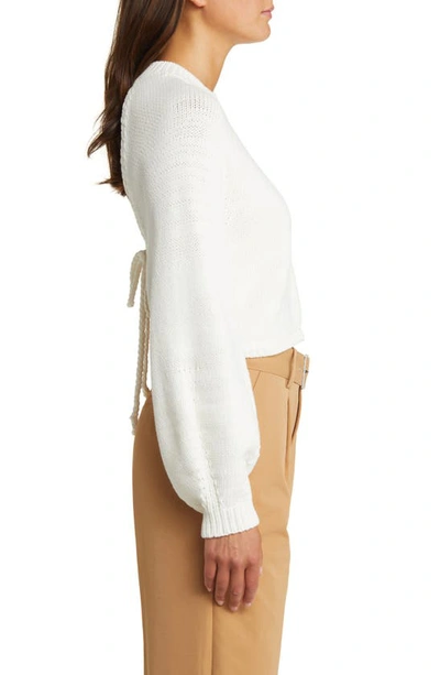 Open Edit Open Back Crewneck Sweater In Ivory
