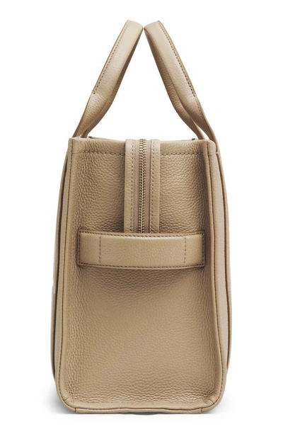 Shop Marc Jacobs The Leather Medium Tote Bag In Camel