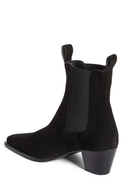 Shop Totême The City Block Heel Chelsea Boot In Black