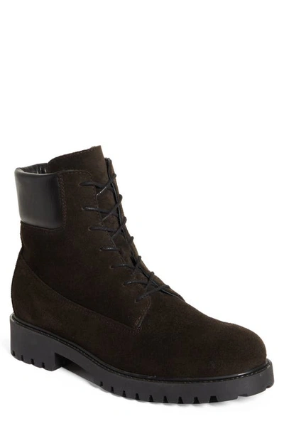 Shop Totême Toteme The Husky Lace-up Boot In Coffee