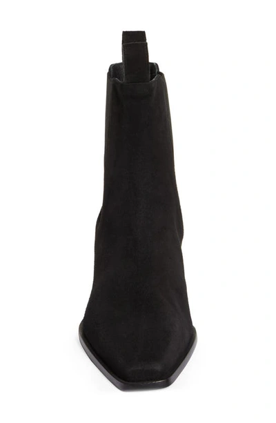 Shop Totême The City Block Heel Chelsea Boot In Black