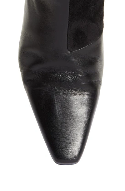 Shop Totême The Slim Pointed Toe Knee High Boot In Black