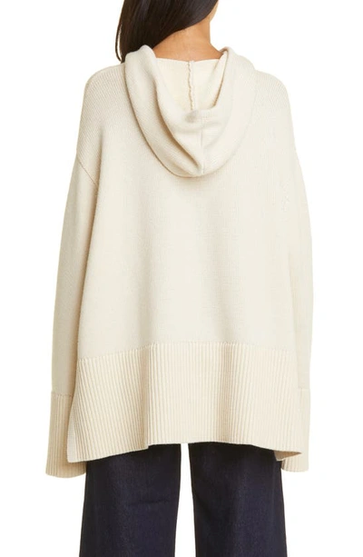 Shop Totême Signature Wool & Organic Cotton Hooded Sweater In Light Sand