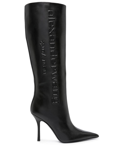 Shop Alexander Wang Delphine 105 Leather Boots - Women's - Calf Leather In Black