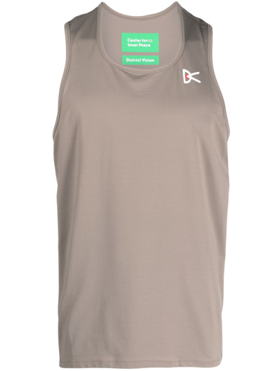Shop District Vision Neutral Lightweight Singlet Training Tank Top In Brown
