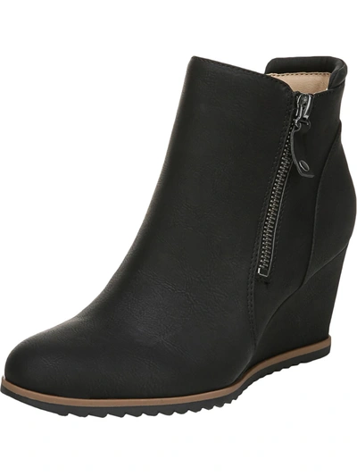 Shop Soul Naturalizer Haley Womens Zipper Ankle Wedge Boots In Black