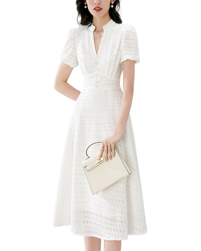Shop Onebuye Midi Dress In White