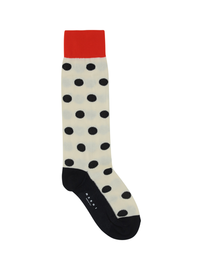 Valentino Socks Pois Multicolored In Cream | ModeSens