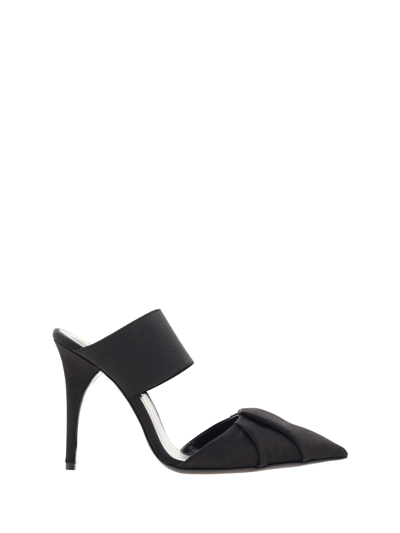 Bruno Frisoni 105mm Draped-design Stiletto Mules In Black