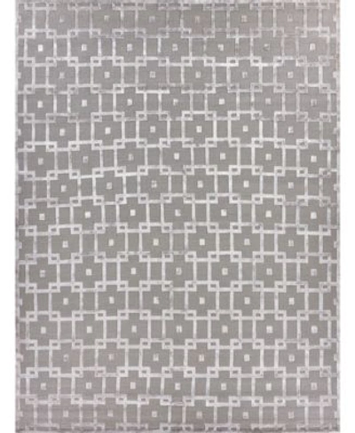 Exquisite Rugs Metro Velvet Er3032 Area Rug In Silver Tone