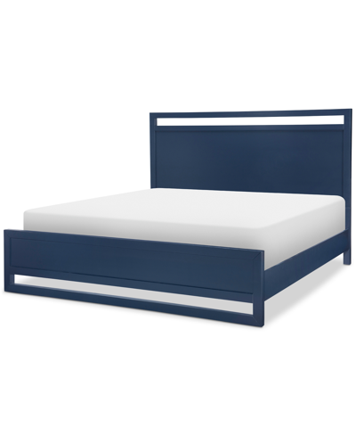 Shop Furniture Summerland Panel Queen Bed In Blue