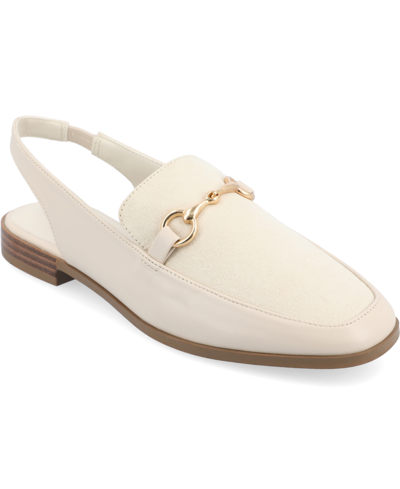 Shop Journee Collection Women's Lainey Bit Sling Back Loafers In Sand