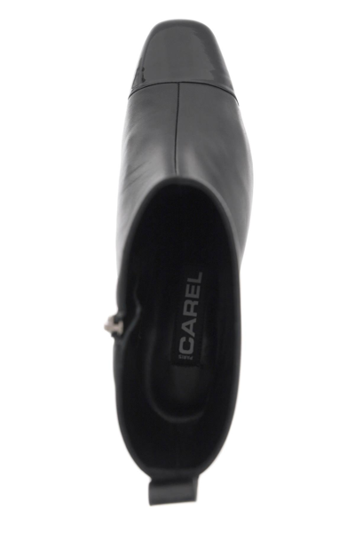 Shop Carel Leather Ankle Boots In Black
