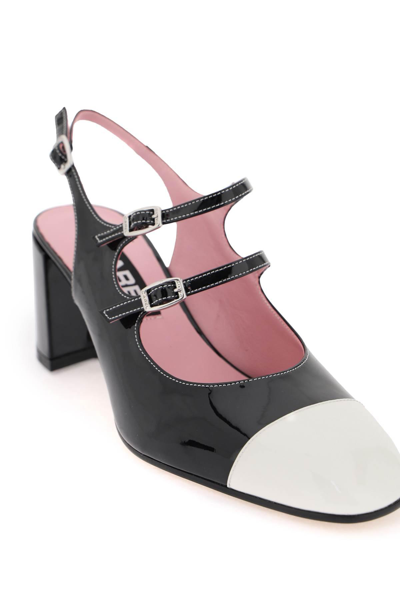 Shop Carel Patent Leather Slingback Mary Jane In Black,white
