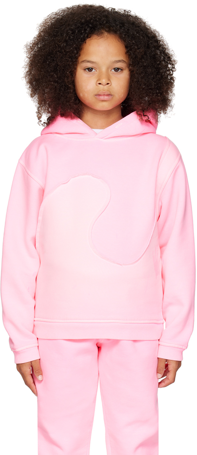 Shop Erl Kids Pink Swirl Hoodie