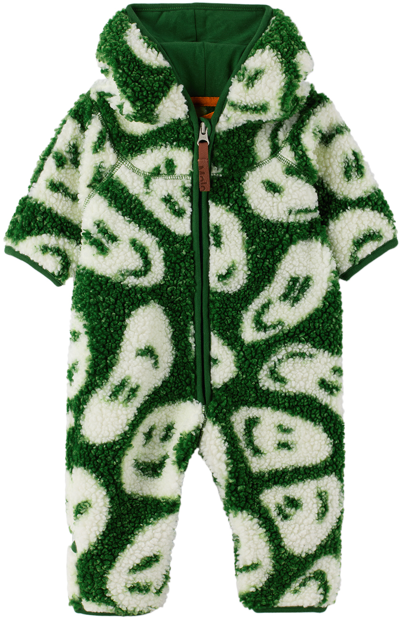 Shop Molo Baby Green & White Umeko Jumpsuit In 6902 Smile On Green