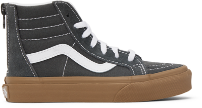 Shop Vans Kids Gray Sk8-hi Zip Gum Little Kids Sneakers In Gum Grey/true White