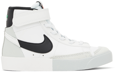 Shop Nike Kids White & Gray Blazer Mid '77 Se Little Kids Sneakers In 100