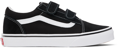 Shop Vans Kids Black Old Skool V Big Kids Sneakers In Black/true White