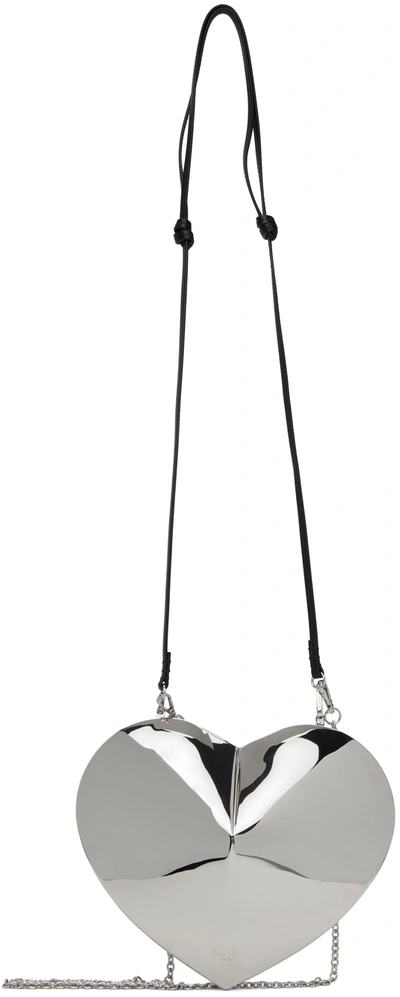 Alaïa Alaia Womens 210 - Argent Le Couer Heart-shaped Brass Shoulder Bag 1size In 210 Argent